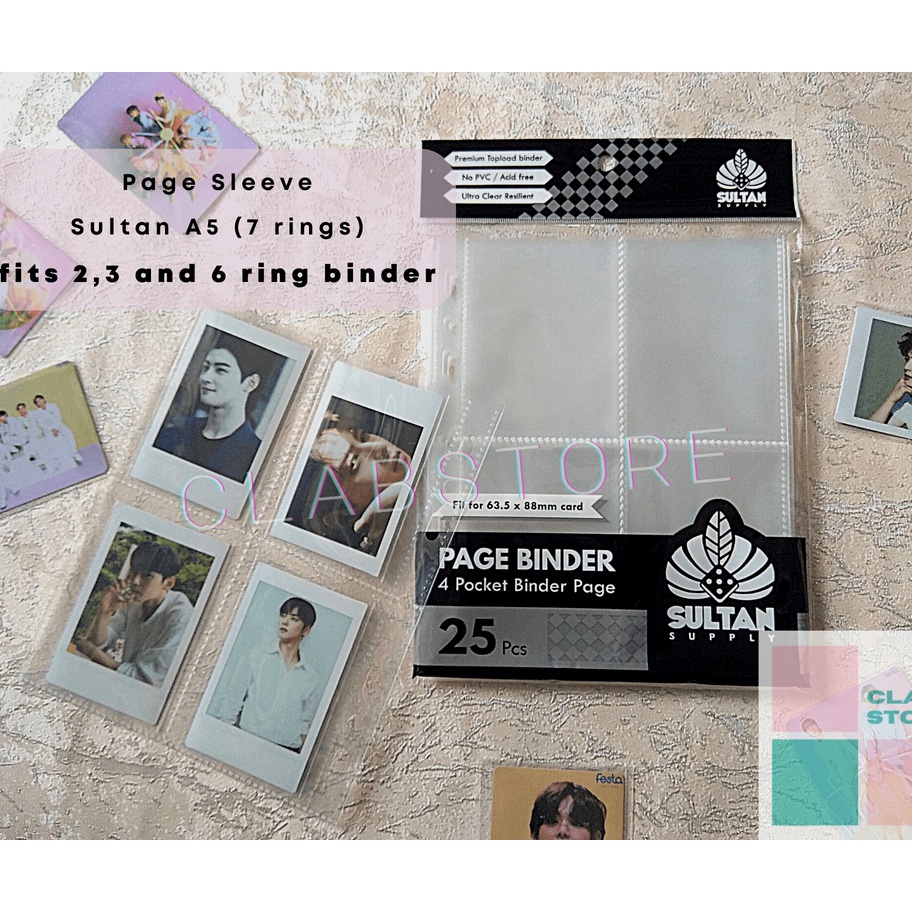 Best Seller Sultan Sleeve A5 4P 8P Page Binder 8 Pocket Ring Binder Album Kpop Sleeve Photocard Spor