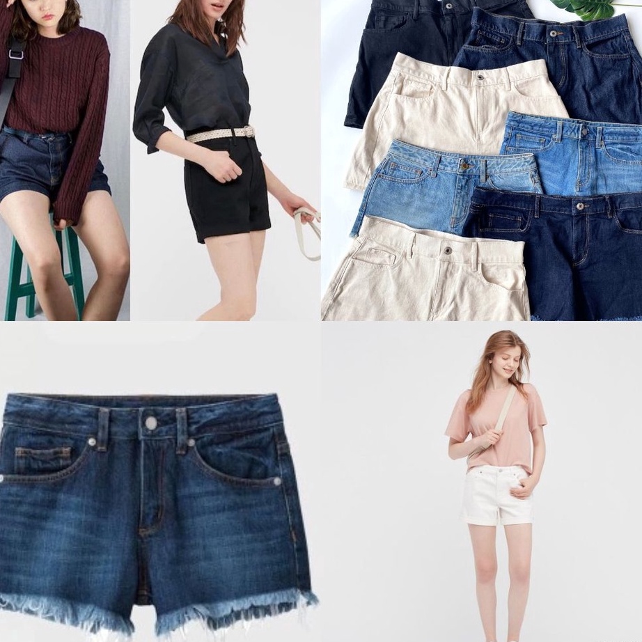 ➫✬✵ UNQ / LOFT Denim Shorts - Celana Pendek Wanita - Celana Jeans Pendek - Original Branded Best Pro