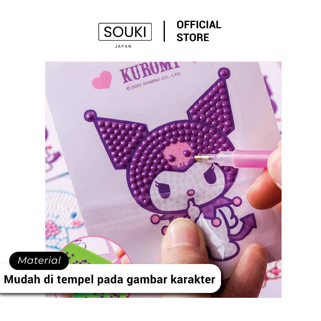 

AQM SOUKI - STICKER DIAMOND PAINTING KIT DAPAT BINGKAI FRAME 18X18 CM/ STIKER DIY MELUKIS MANIK