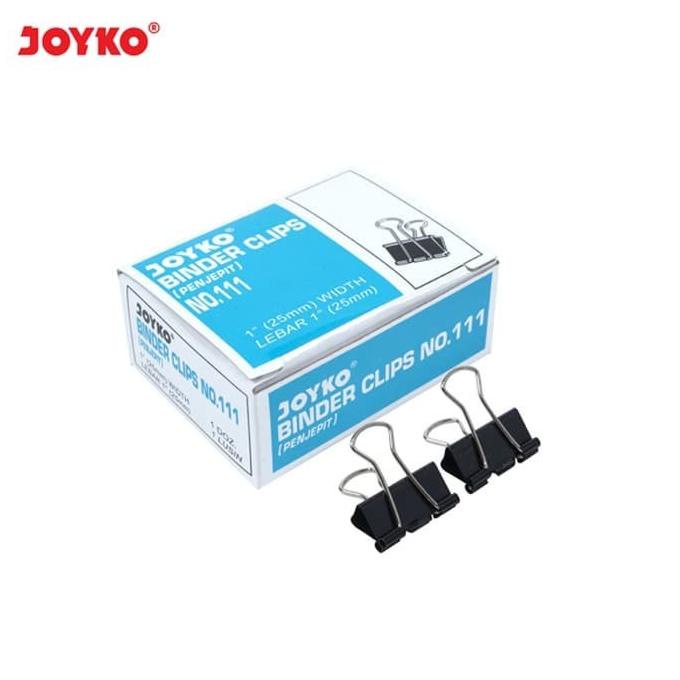 

yang dicari] Joyko Binder Clips 111 Klip Clip Penjepit Kertas 25mm 1 Box isi 12 Pcs