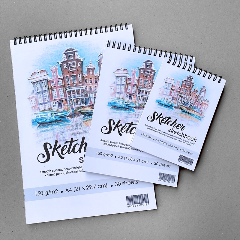 

AAF SKETCHER SKETCHBOOK SPIRAL 150GSM A4 A5 A6 - 30 SHEETS G9A