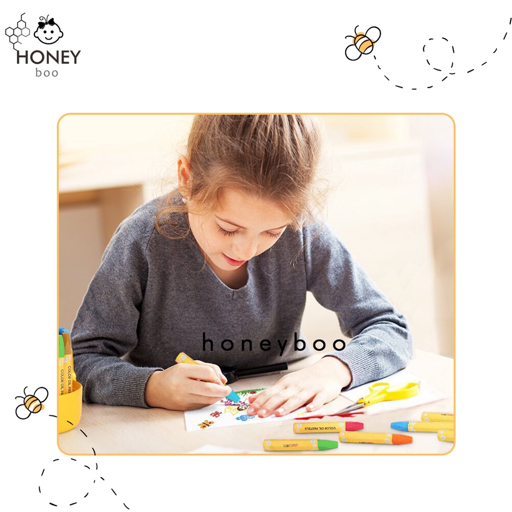 

LR6 HONEY BOO - CRAYON ANAK MEWARNAI 24 WARNA KRAYON OIL PASTEL DESAIN BARREL GA7