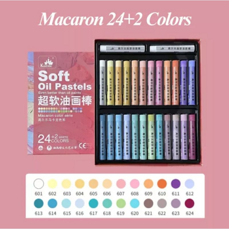 

H75 [BONUS KIT] KUELOX ARTIST SUPER SOFT OIL PASTEL 24 48 COLORS CLASSIC MACARON MORANDI JWD
