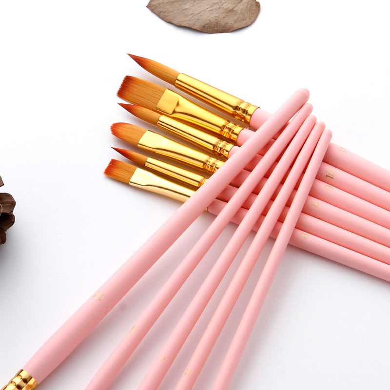 

W9U 12PCS NYLON HAIR BRUSH SET MATTE BLUE ROD WATERCOLOR PEN SET ART SUPPLIES VWS
