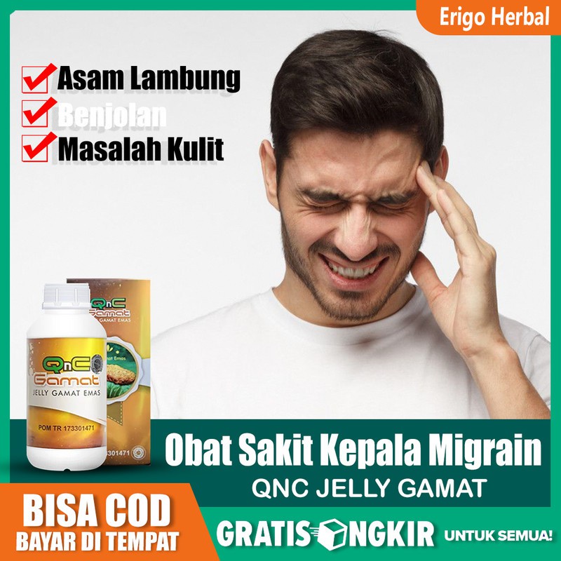 

Obat Sakit Kepala Migrain - Sakit Kepala Sebelah - Vertigo Aman QnC Jelly Gamat Asli Di Tangerang