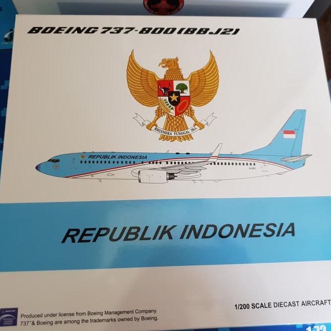 Diecast Pesawat Kepresidenan Ri 1 (Bbj2) 1/200 By Jc -Wings