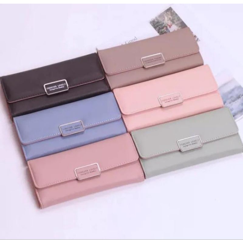 Dompet  lipat Panjang Wanita Import