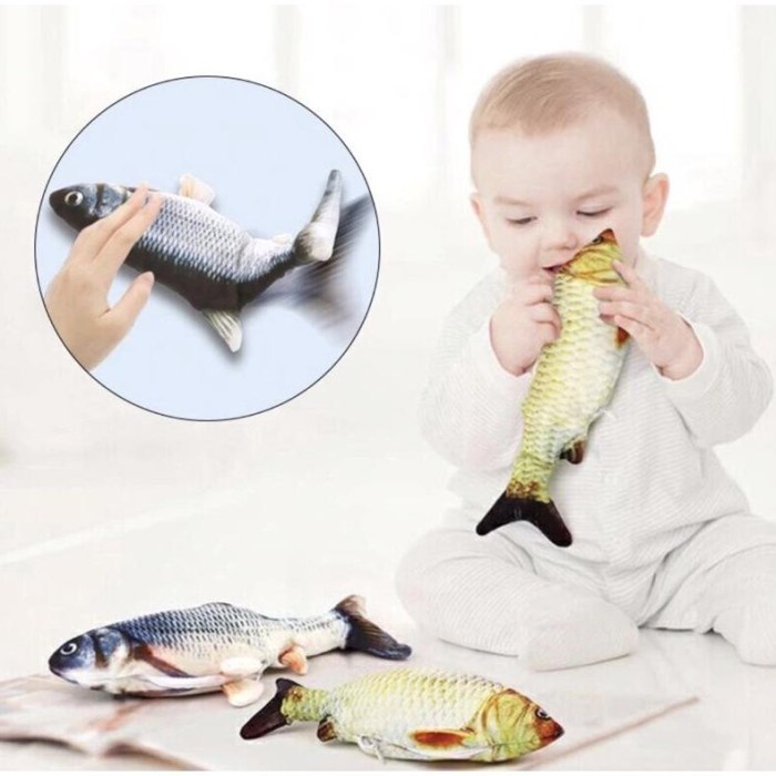 Best Seller Diskon Ikan Gerak Mainan Bayi Ikan Gerak Tepuk Tidur Anak Boneka Ikan