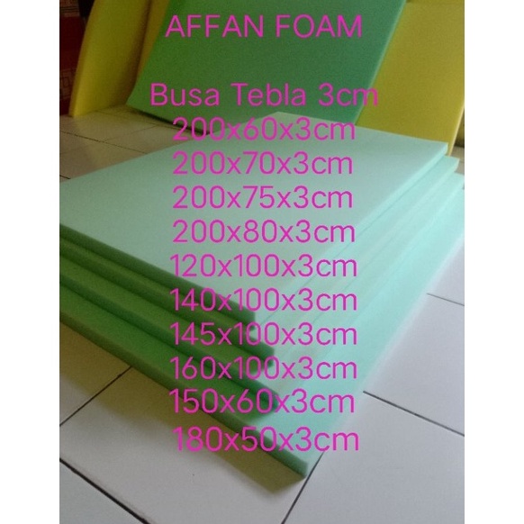 BIG SALE. Busa Lembaran tebal 3 cm