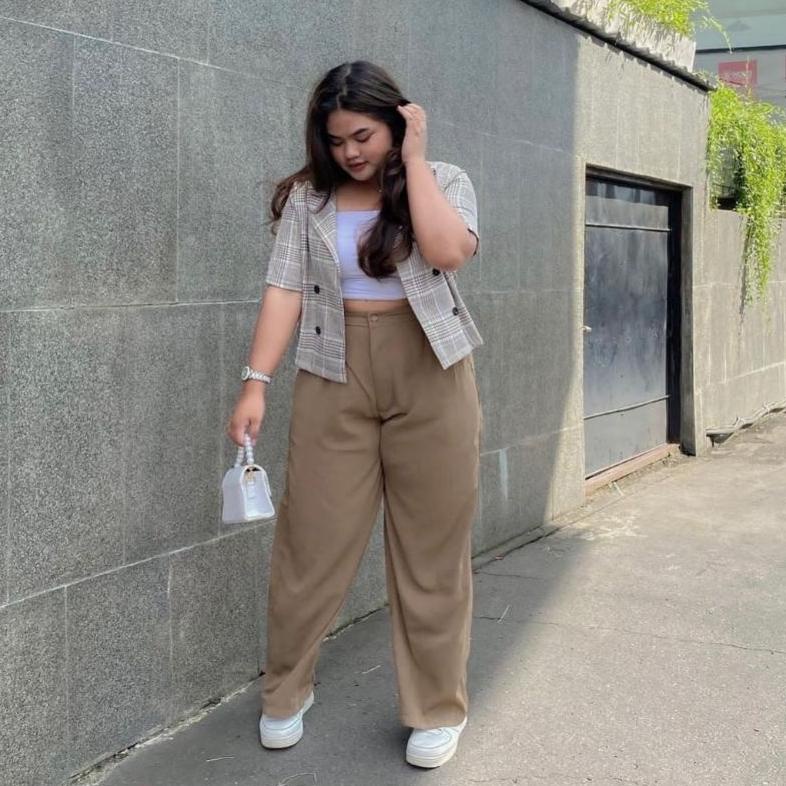 Best Quality BAGGY PANTS JUMBO CELANA BAHAN WANITA CELANA PANJANG WANITA JUMBO CELANA KERJA WANITA J