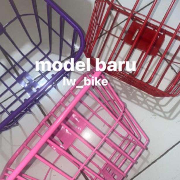 Terbaru Keranjang Sepeda Besi 12 16 18 20 | Keranjang Besi Warna Sepeda Anak Minion Lipat Basket Upd
