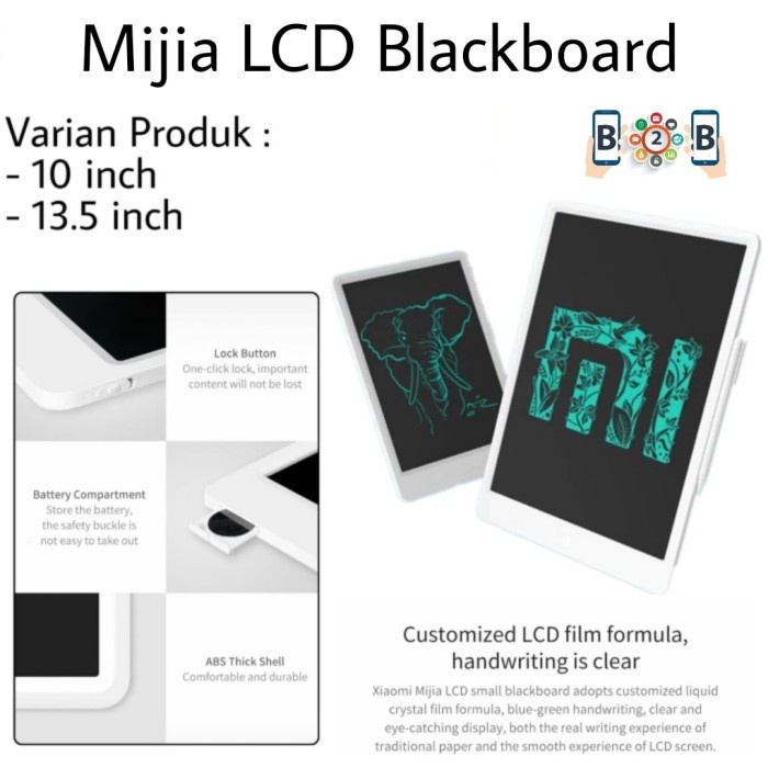 

Best Seller Mi Mijia Lcd Blackboard 10 & 13.5 Inch Chalkboard Writing Drawing