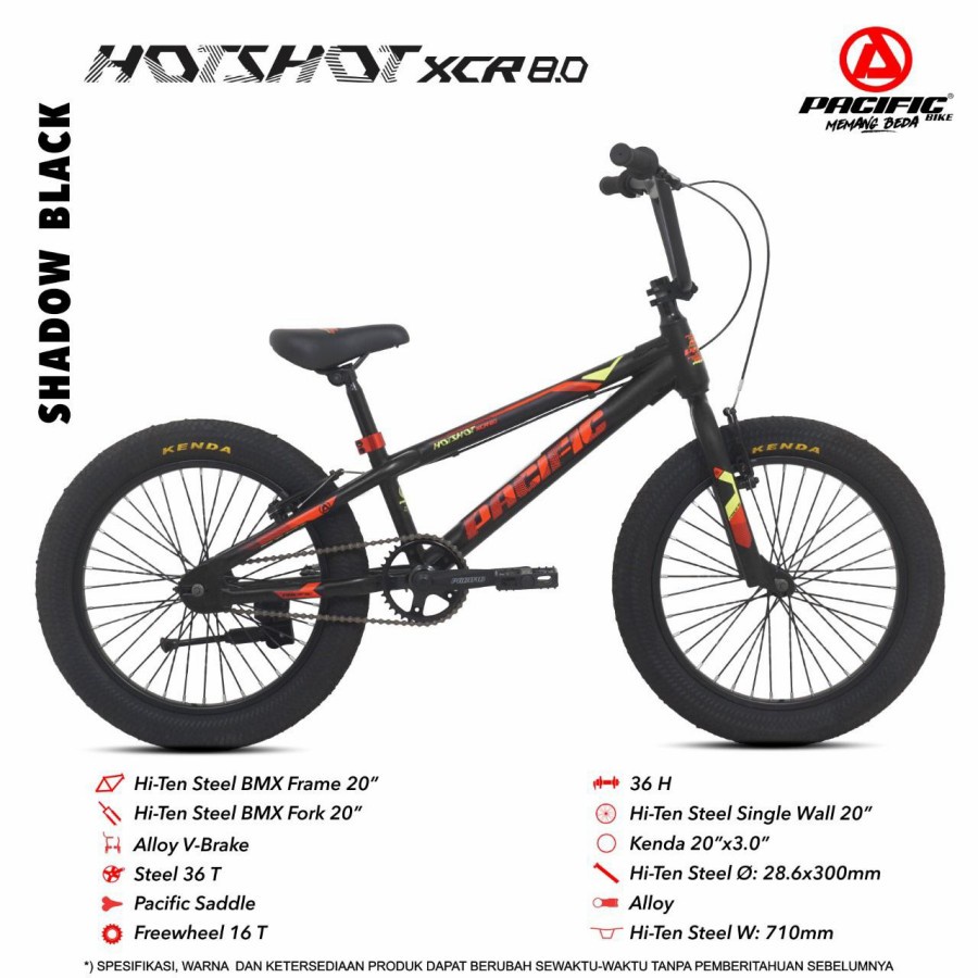 sepeda BMX 20 PACIFIC HOTSHOT XCR 8.0 Original Garansi 5 tahun