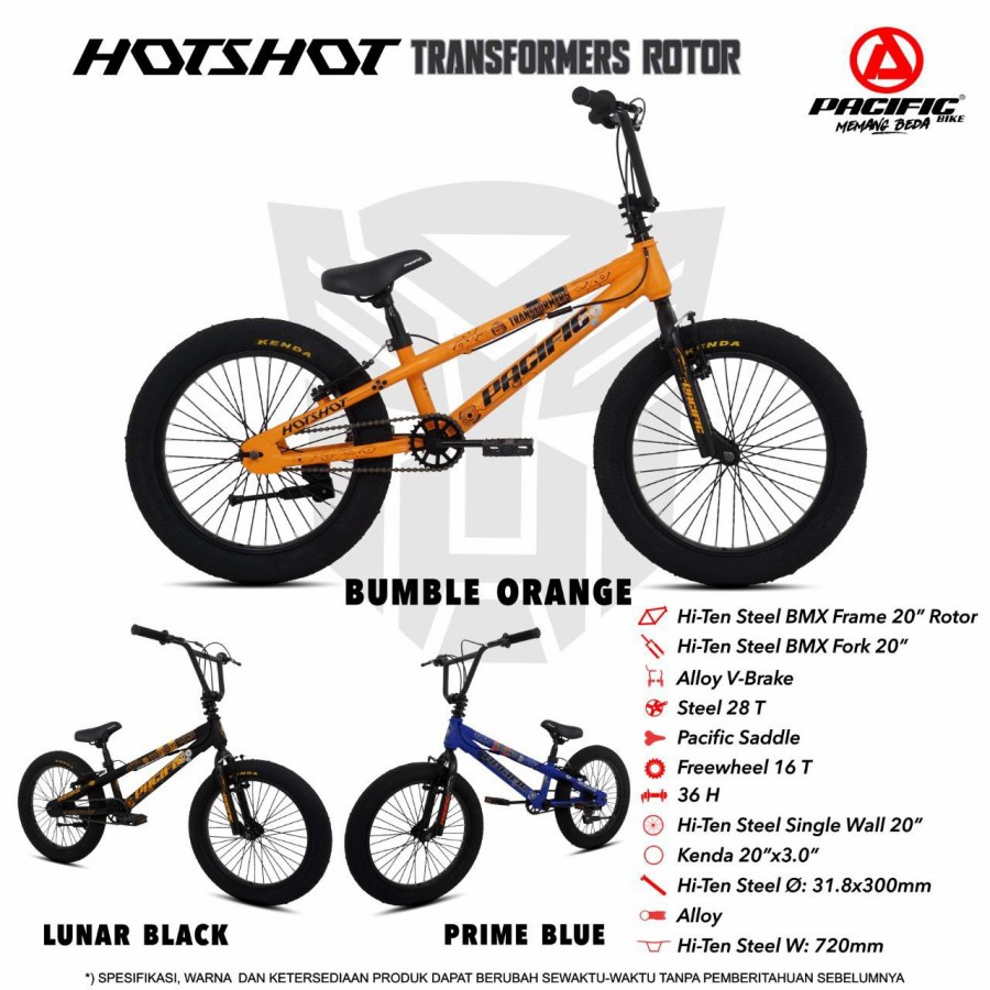 sepeda anak BMX 20 PACIFIC HOTSHOT TRANSFORMER 3.0 ROTOR Garansi 3 Thn