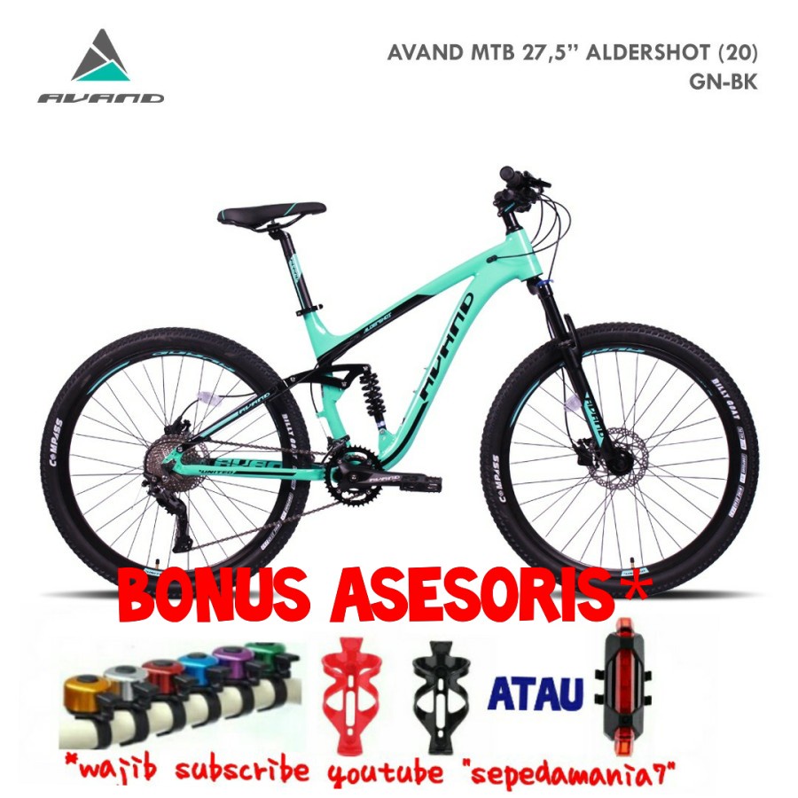 sepeda gunung 27,5" AVAND ALDERSHOT Alloy Hidrolic FULL SUSP ORIGINAL