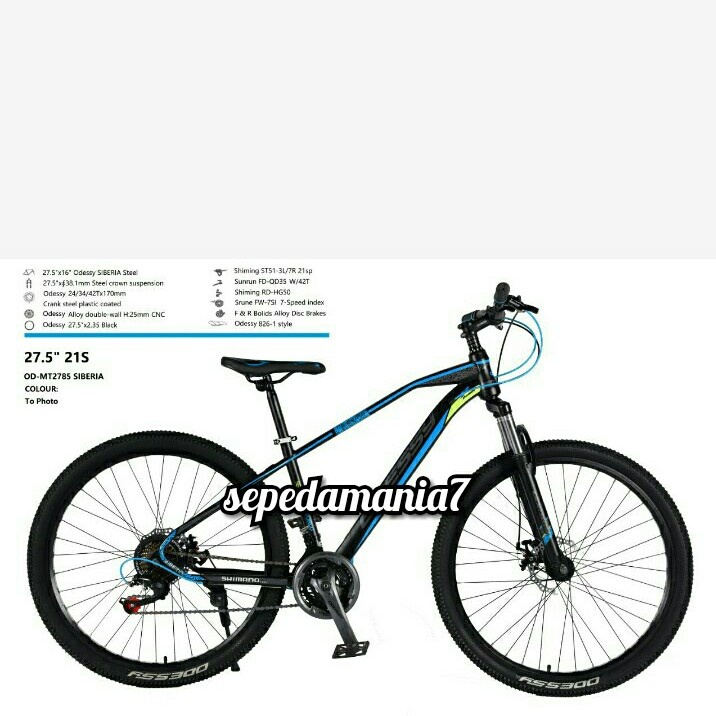 sepeda gunung 27,5 ODESSY SIBERIA 21 SPEED