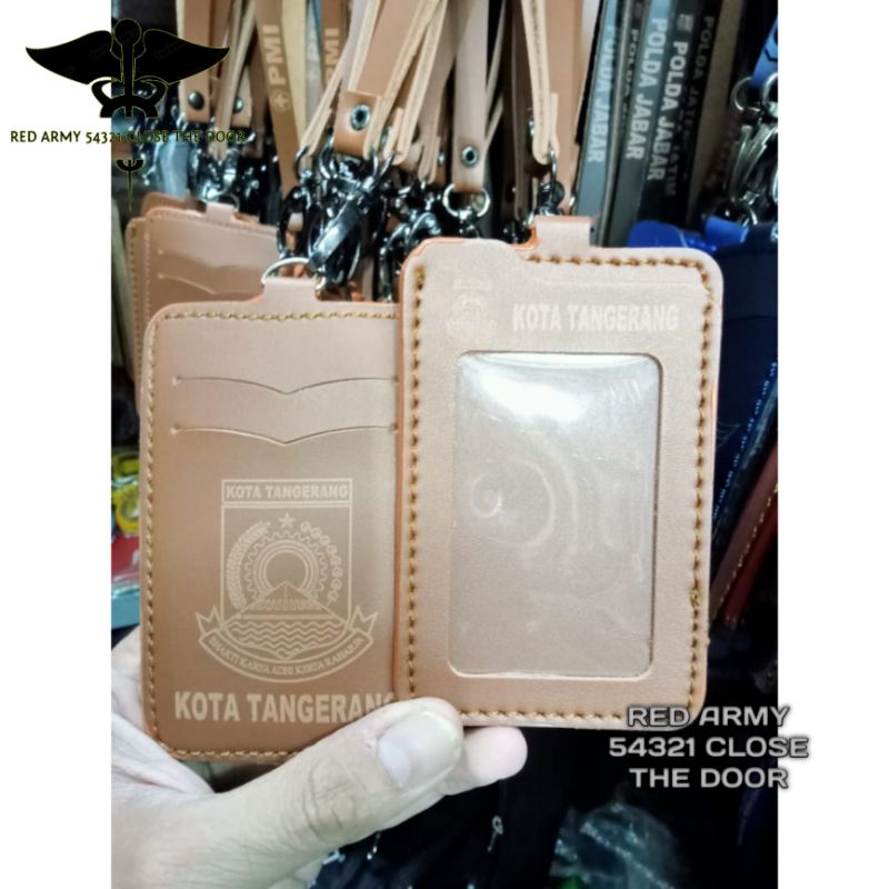 

ID Card Holder Tali Lanyard Name Tag Logo Kota Tanggerang