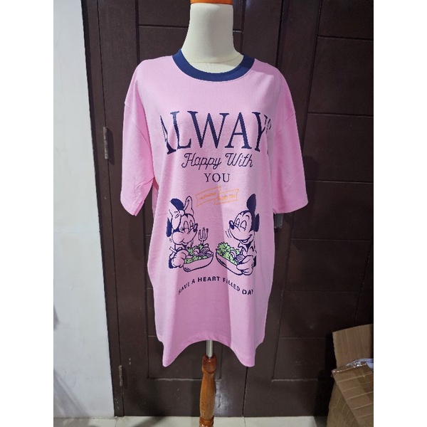 Kaos Lengan Pendek Mickey Tag Disney Gucci Merk Flower Ori BKK