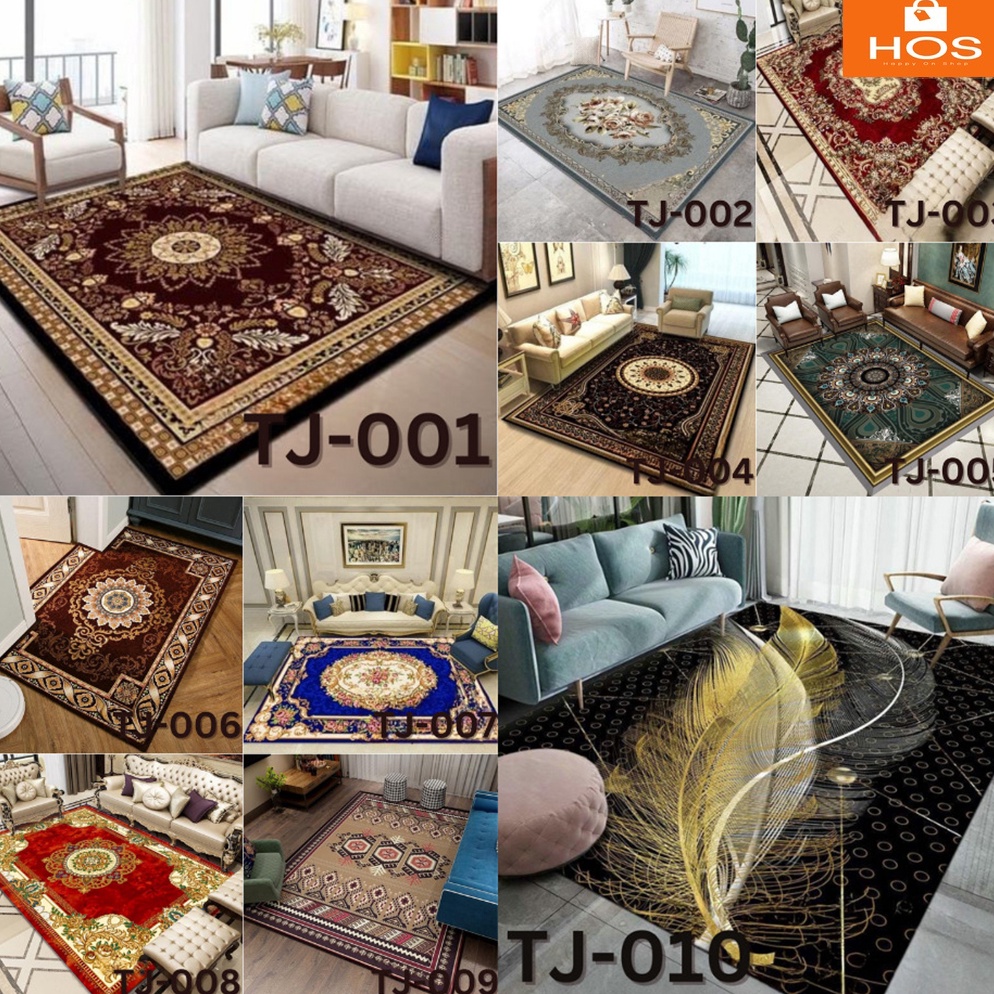 SALE TERBATAS. KARPET TURKEY MOTIF TERARU UKURAN BESAR 200x300CM KARPET LANTAI ANTI SLIP l Happyonsh