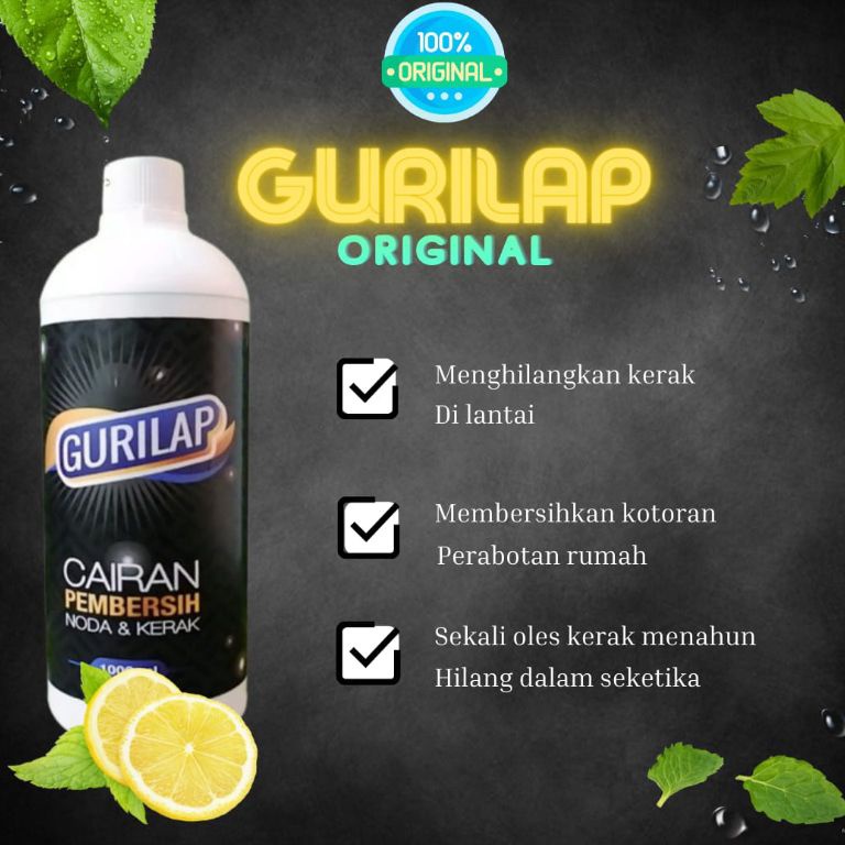 HARGA TERMURAH. GURILAP FAST CLEANER ORIGINAL / PEMBERSIH LANTAI / PEMBERSIH KERAMIK / PEMBERSIH KER