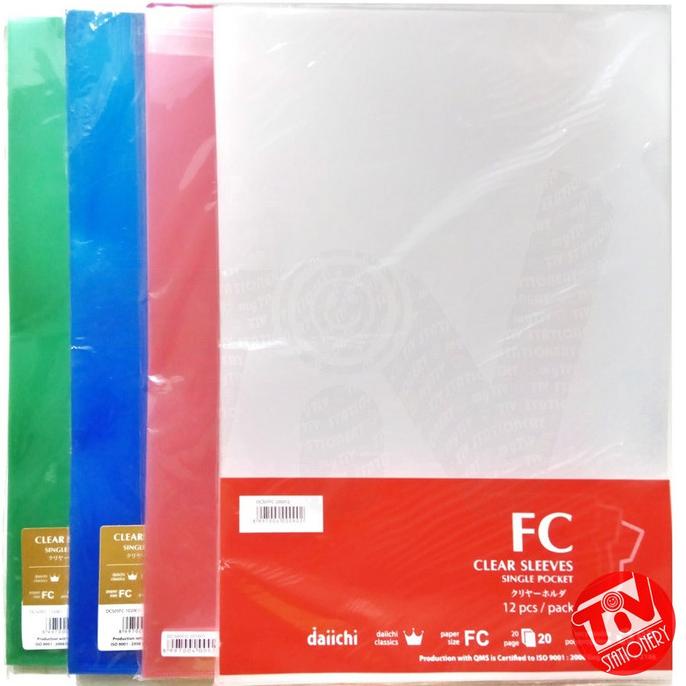 

Terlaris Map L Daiichi Clear Sleeves 9002 Fc / F4 (1 Pack = 12 Pcs)