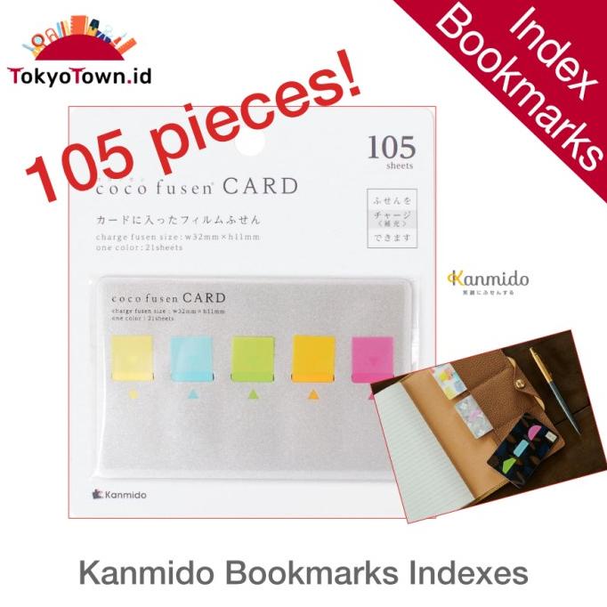 

New Bookmarks Indexes Kanmido Card Coco Fusen 105 Pieces