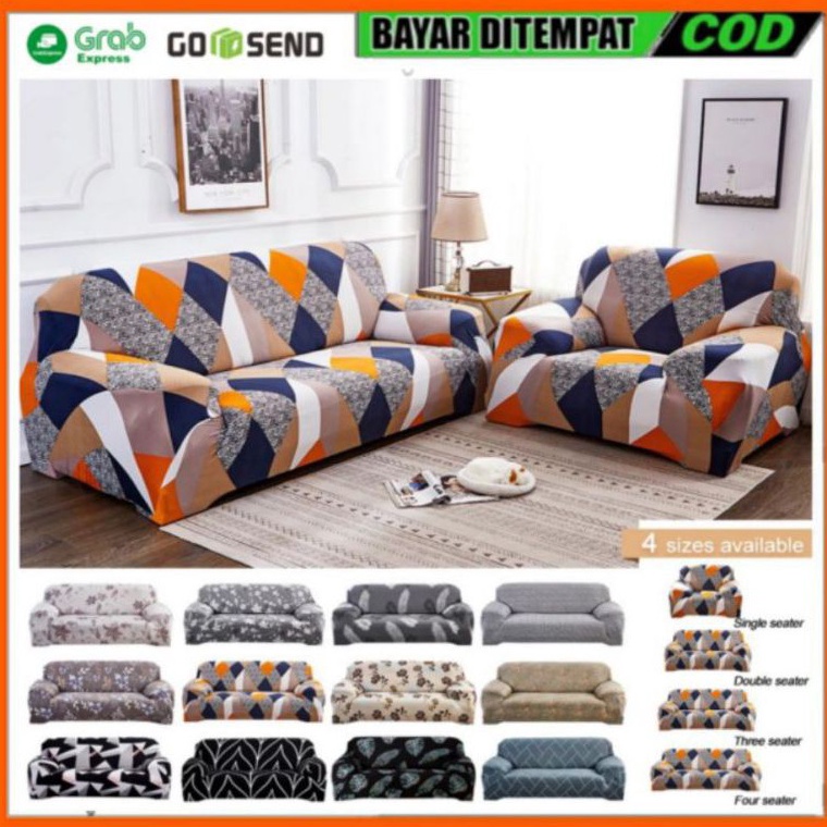 MURAH MERIAH. SARUNG SOFA KURSI BANGKU 1 2 3 DUDUKAN COVER SOFA 1 2 3 SEATER KURSI TAMU SUDUT SIKU L