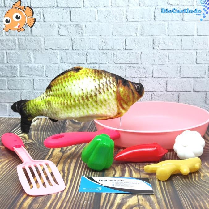 Mainan Ikan Gerak - Boneka Ikan Bergerak Kitchen Set - Ikan Mas Kuning