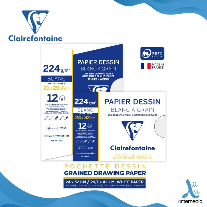 

Kertas Gambar Clairefontaine Grained Drawing Paper Sheet Pouch Best Seller