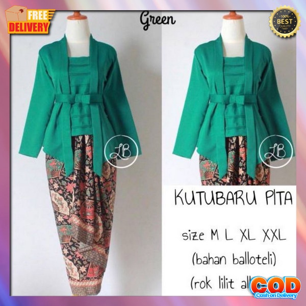 Set Rok Allsize Sampai Jumbo Stelan Kbaya Bestseller Serelan Kebay Terbaru Simple Kebayak Brukat Mod