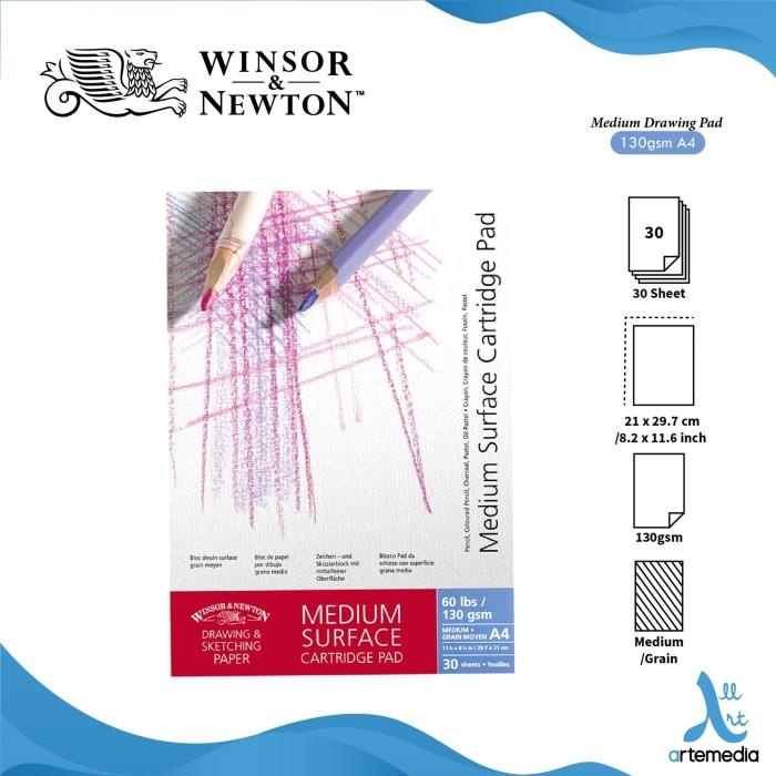 

Kertas Gambar Winsor & Newton A4 130gsm Medium Drawing Cartridge Pad Best Seller