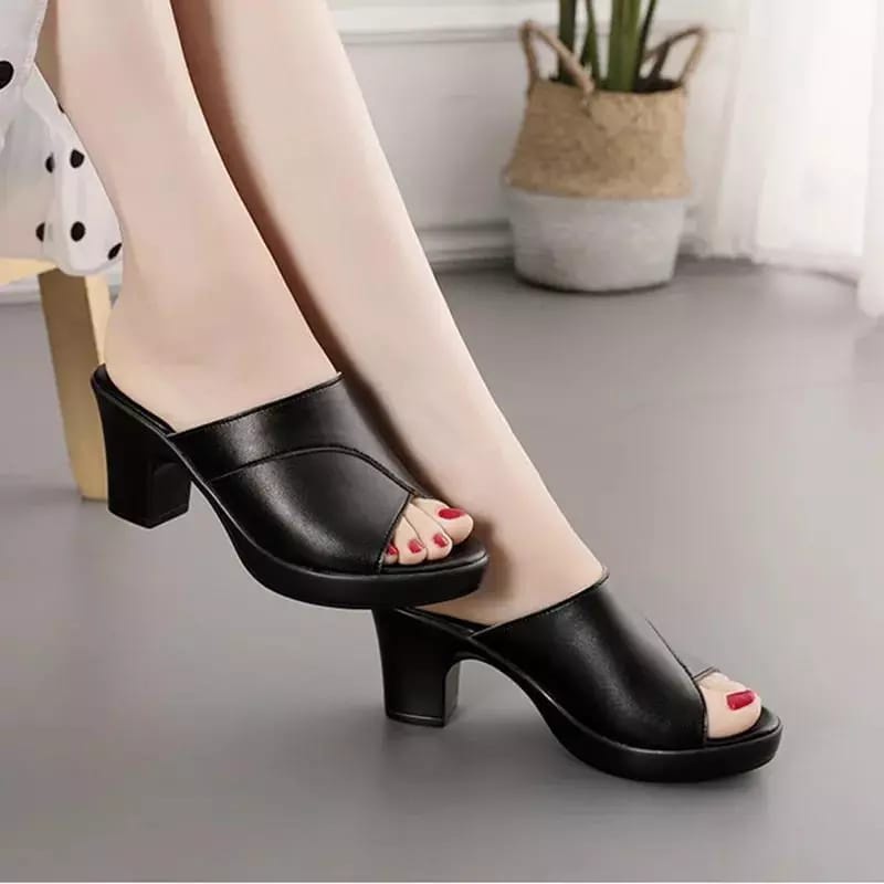High Heels Brukat Cream Highheels Wanita Sepatu Highils Korean St Ls733 Big Heels Hak Tahu Pedro Ta 