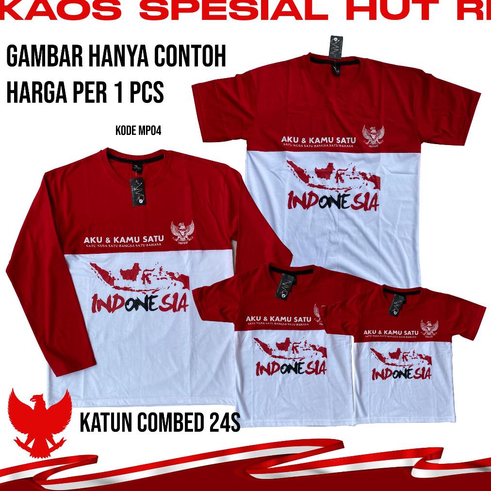 New Kaos Merah Putih Special 17 Agustus//Kaos Seragam Agustusan Terbaru