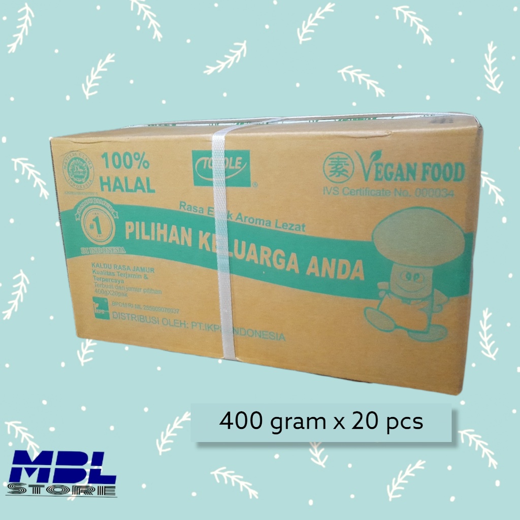 

Totole Kaldu Jamur 400 Gram 1 Dus Isi 20Pcs