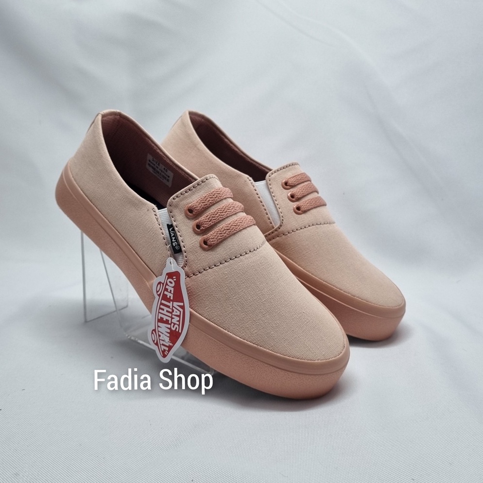 Terbaru.. SEPATU WANITA SLIP ON KANVAS 010 TERBARU BERKUALITAS PREMIUM.SEPATU SLIP ON VARIASI TALI 3