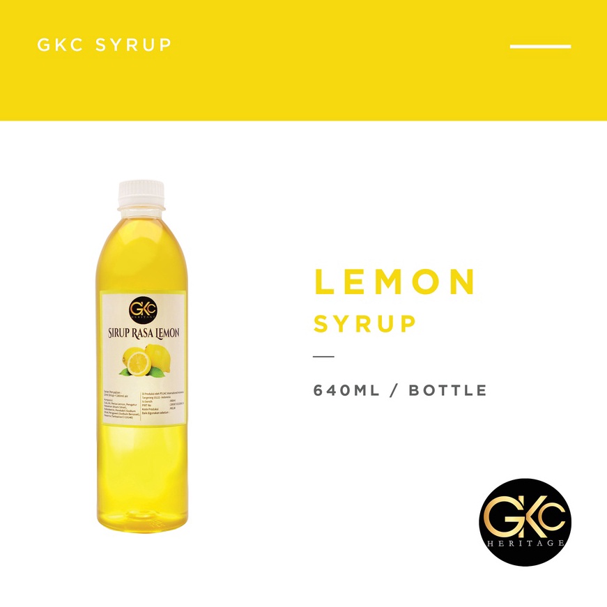 

Termurah dan terbaik Sirup Lemon / Lemon Syrup Minuman GKC Heritage 640 ml (Import Quality) serbuuu !