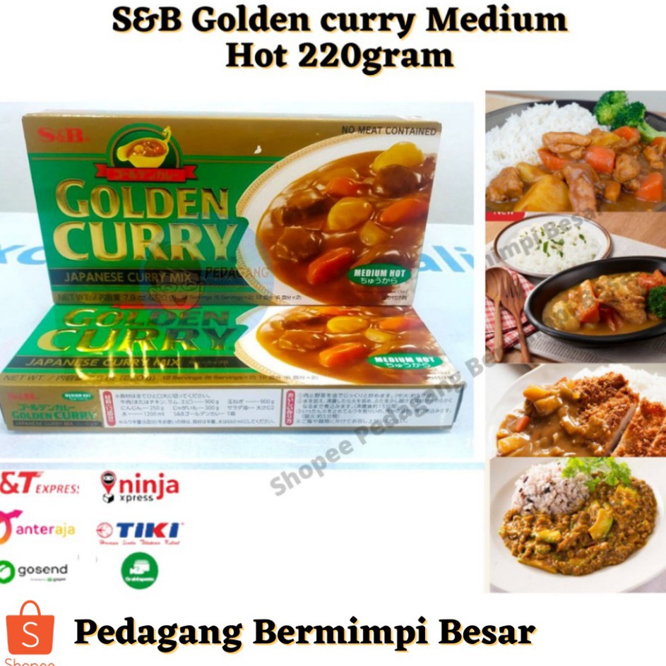 

PROMO TERGILA S&B Golden Curry 220gr Medium Hot | Kari Blok | Kari Jepang