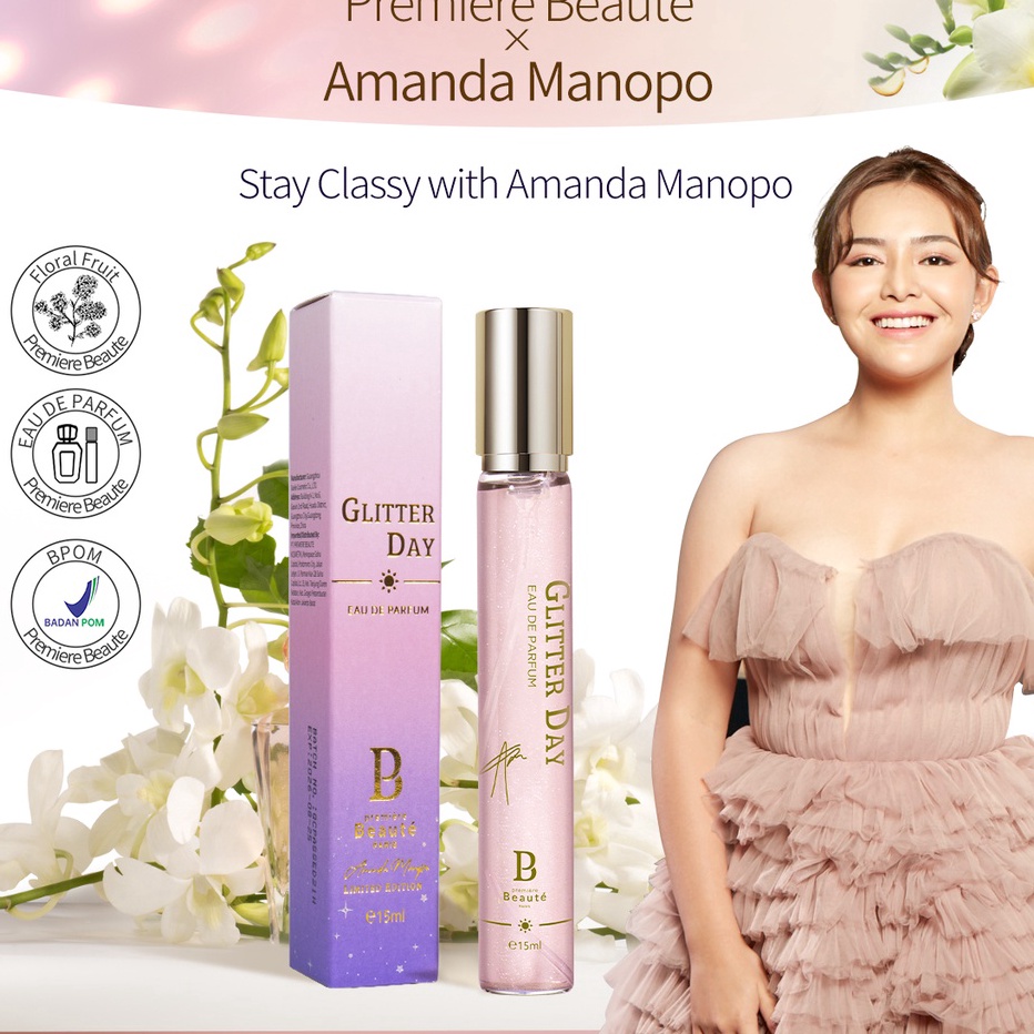 ✨STAR✨ Premiere Beaute X Amanda Manopo perfume Parfum GLITTER DAY/SPARKLE NIGHT EAU DE PARFUM 15ML 