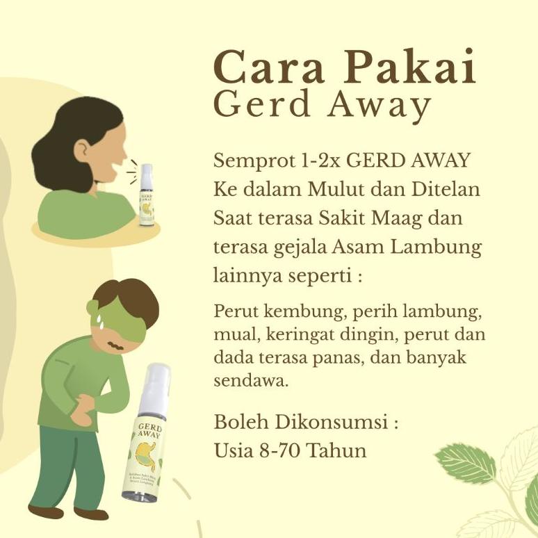 

New! GERD AWAY Mouth Spray - Obat Herbal Lambung Sakit Maag 100% Natural - Redakan Asam Lambung Secara Langsung - by Hegar Natural ..