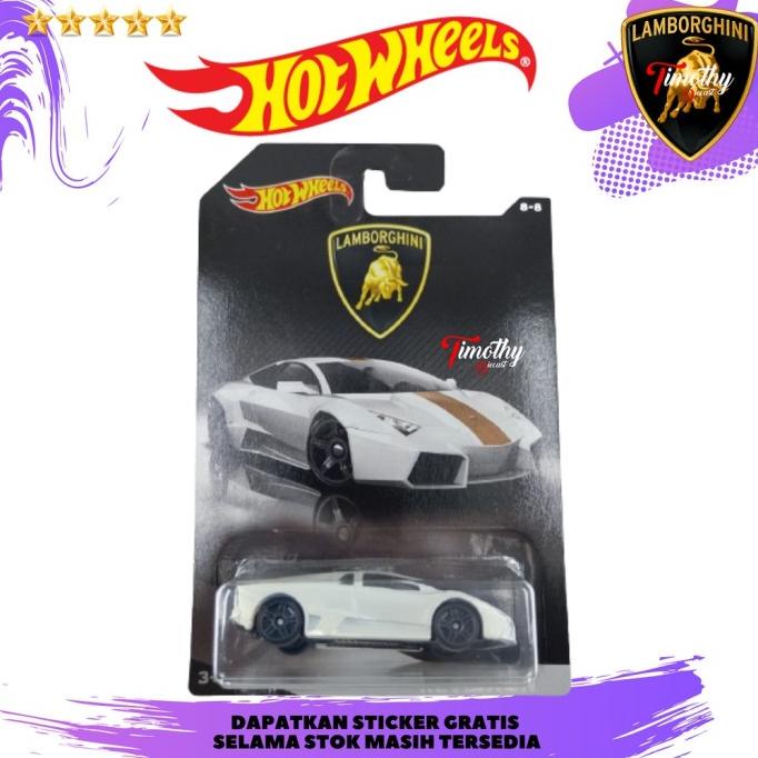 Hot Wheels Lamborghini Reventon Lamborghini Series Putih List Gold