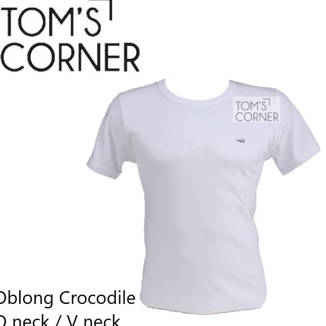 STOK TERBARU. Kaos dalam Crocodile | kaos oblong pria Putih | O neck V neck