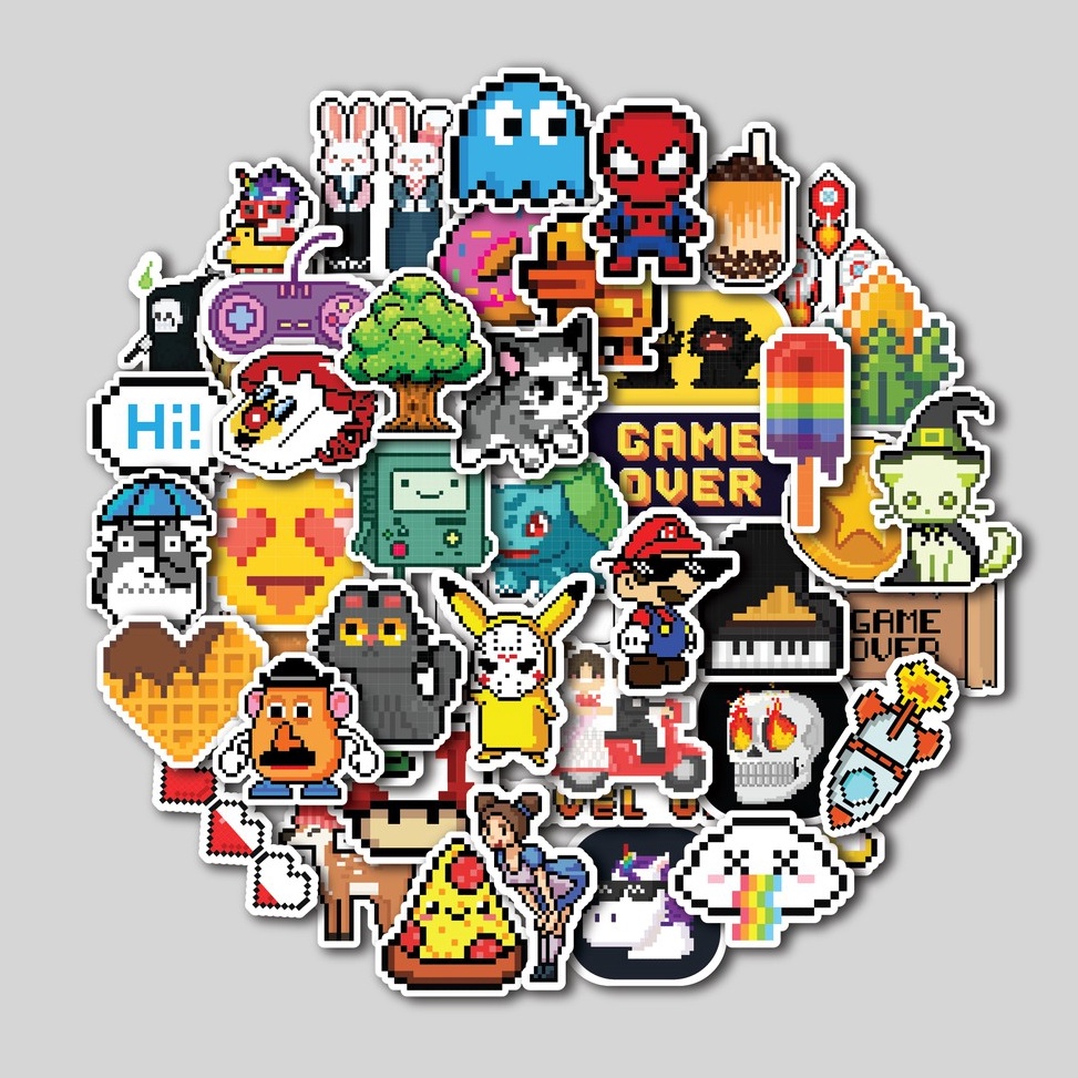 Menarik.. STICKER PACK PIXEL ART | STICKER TUMBLR | STIKER LAPTOP KOPER HELM
