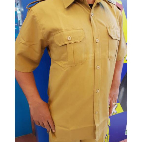 Terlaris Baju Seragam PEMDA Coklat Khaki Pria Setelan Pemda PNS Pemda, Kemeja dan Celana