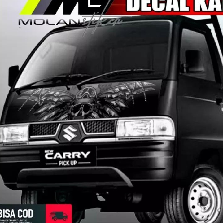 TERMURAH.. Decal Sticker Striping Variasi Kap/Kabin Suzuki Carry Futura & Mitsubishi Colt T120SS - D