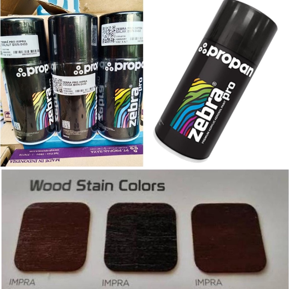 Grosir,, pilok pilox cat propan zebra pro wood stain colors pilok pilox motif kayu impra cocoa brown