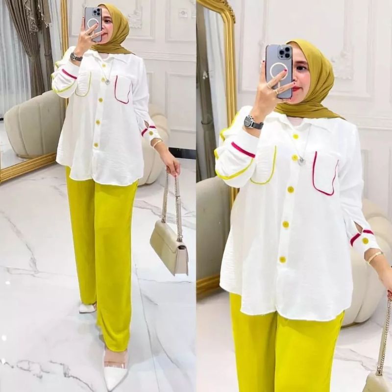 LORA SET2IN1 SETELAN BAJU MUSLIM WANITA - 01 GAMIS KONDANGAN