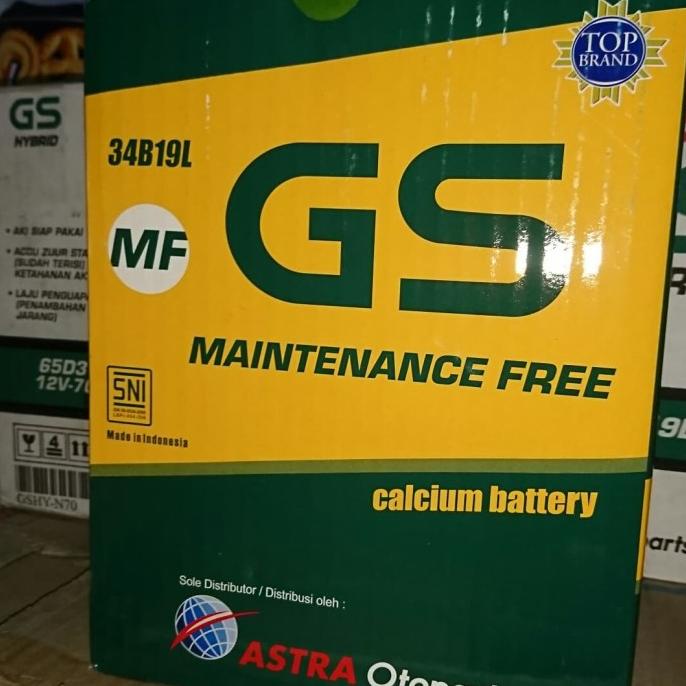 GS MF 34B19L 34Ah aki ori bawaan baru mobil brio xpander calya sigra