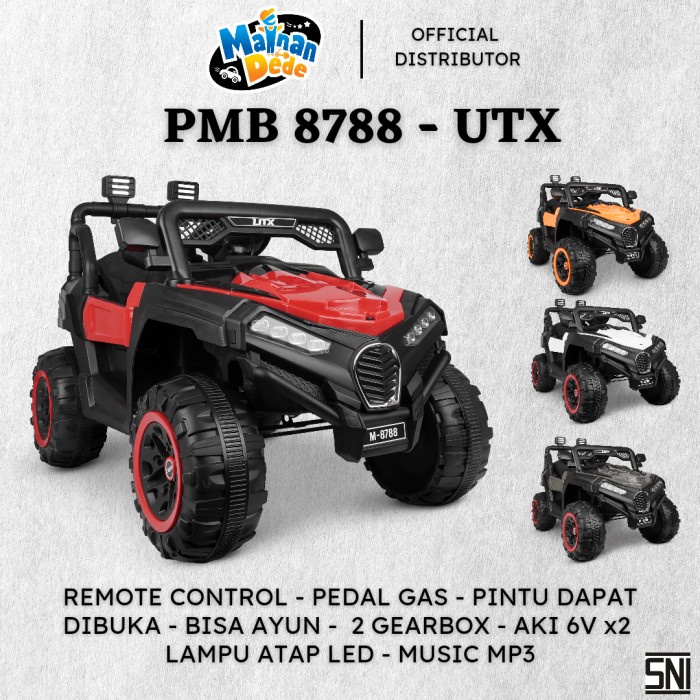 Mainan Mobil Aki Anak Jeep Pmb 8788 Utx M-8788 M8788