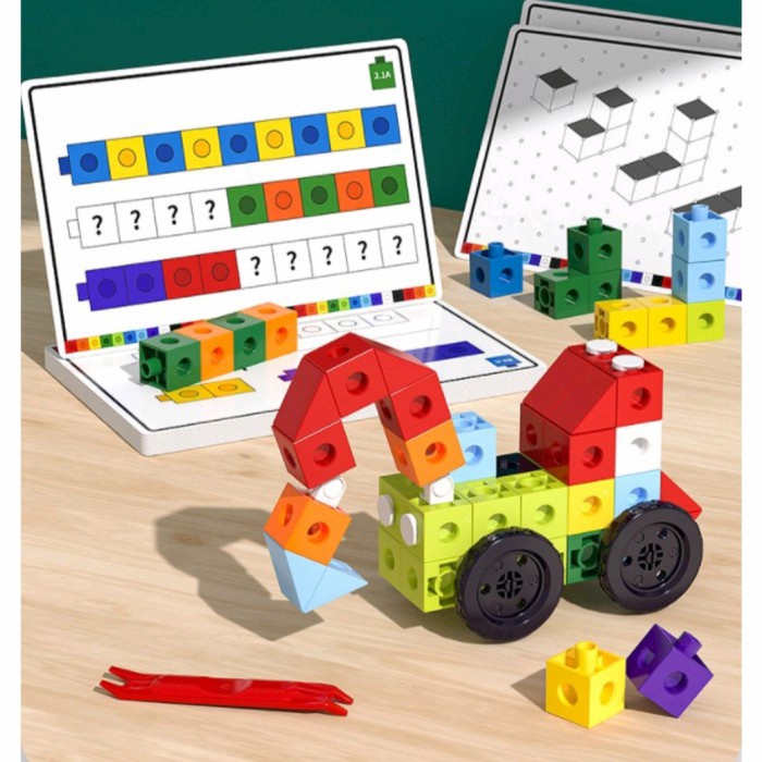 Math Thinking Training Set, Math Link Cubes, Mainan Edukasi Anak