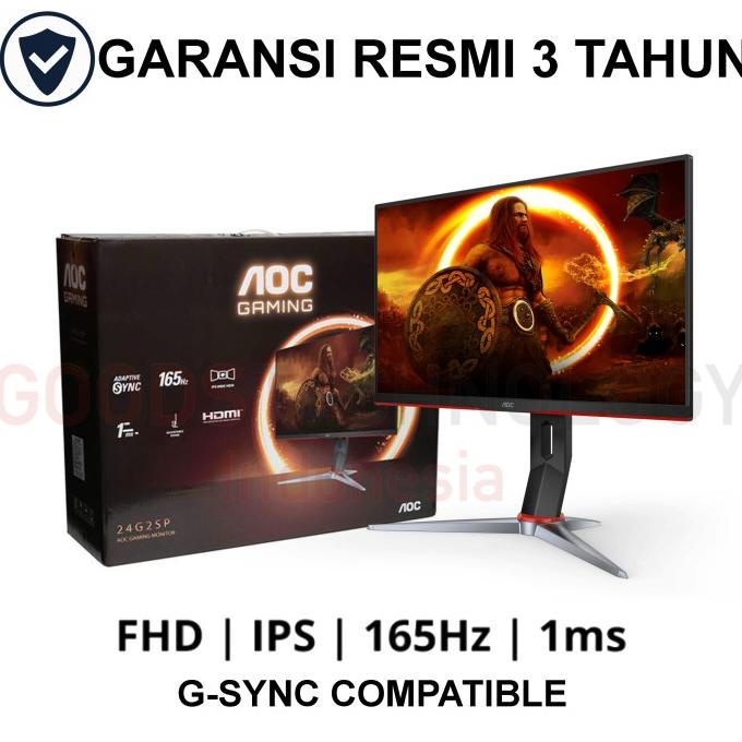 Monitor Led Aoc 24G2Sp 24" Ips 165Hz Fhd 1Ms G-Sync Quinayi